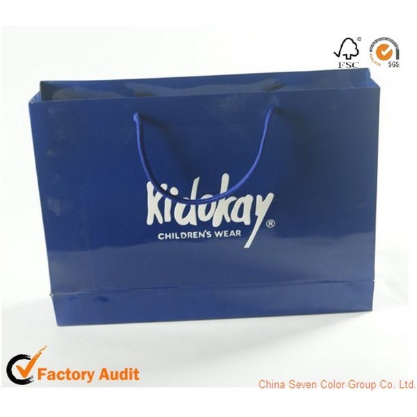 Colorful Paper Gift Bag With Ribbon Handle